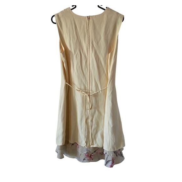 Vintage 90's Medium Dawn Joy Fashions Yellow Cottage Core DRESS Floral - Picture 2 of 6